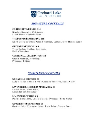 BEVERAGE MENU APRIL 3