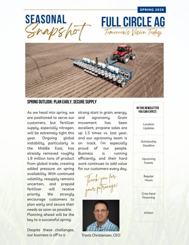 Seasonal Snapshot Spring 2026