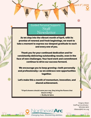 April - Newsletter 2026