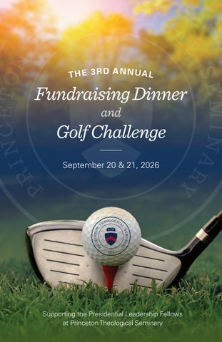 2026 Fundraising Dinner and Golf Challenge Sponsorship Deck