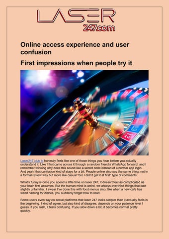 Online access experience and user confusion