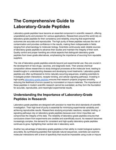 laboratory-grade peptides