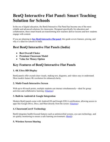 BenQ Interactive Flat Pane1