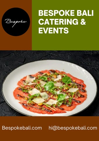 Bespoke Bali Catering & Events