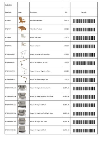 BARLOW TYRIE BARCODES 2026