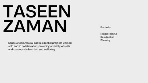 Taseen zaman Portfolio