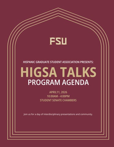 HiGSA Talks Program 2026