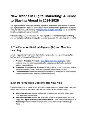 New Trends in Digital Marketing: A Guide to Staying Ahead in 2024-2026