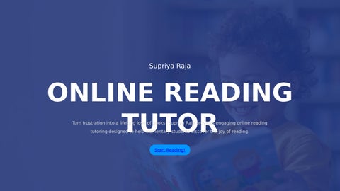 Online Reading Tutor for Kids | Build Confidence & Skills | Supriya Raja