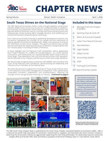 ABC South Texas Spring 2026 Newsletter