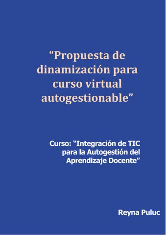 Propuesta de dinamización