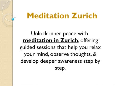 Meditation Zurich