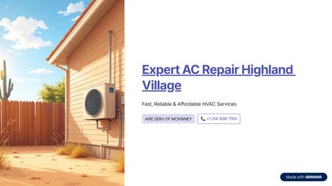 Expert AC Repair Highland Village – Complete HVAC Guide PPT