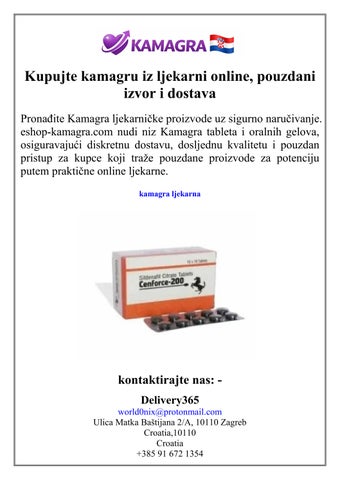 Kupujte kamagru iz ljekarni online, pouzdani izvor i dostava