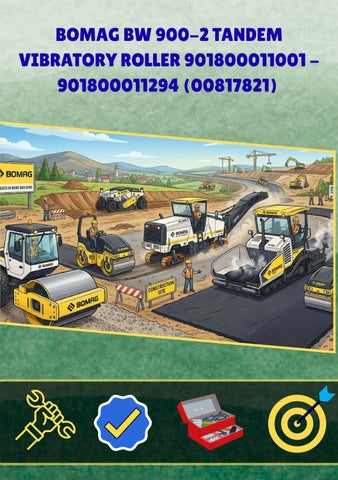 BOMAG BW 900-2 TANDEM VIBRATORY ROLLER 901800011001 - 901800011294 (00817821) 