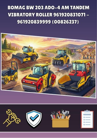 BOMAG BW 203 ADO-4 AM TANDEM VIBRATORY ROLLER 961920831071 - 961920839999 (00826237) 