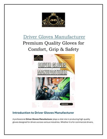 Driver Gloves Manufacturer