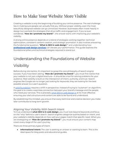 How to Make Your Website More Visible
