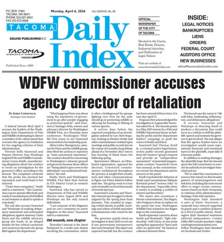 Tacoma Daily Index, April 06, 2026