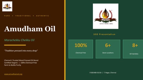  Amudham Oil | Best Marachekku Wood Pressed Oil in Chennai 