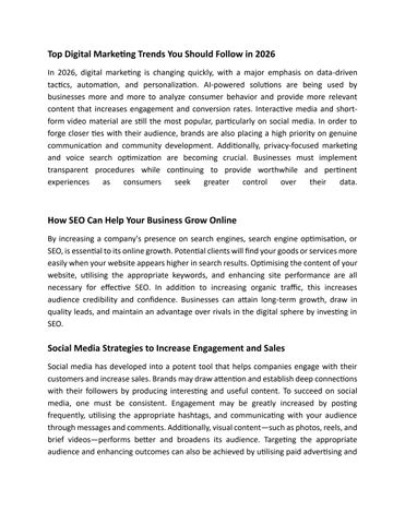 Top Digital Marketing Trends You Should Follow in 2026