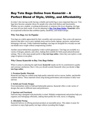 Buy Tote Bags Online