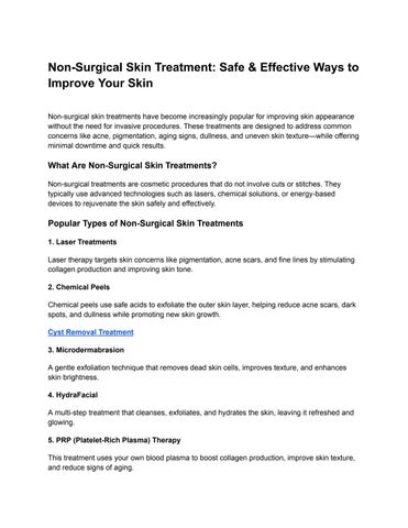Non-Surgical Skin Treatment_ Safe & Effective Ways to Improve Your Skin