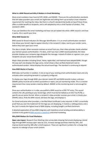 What Is a BIMI Record and Why It Matters in Email Marketing