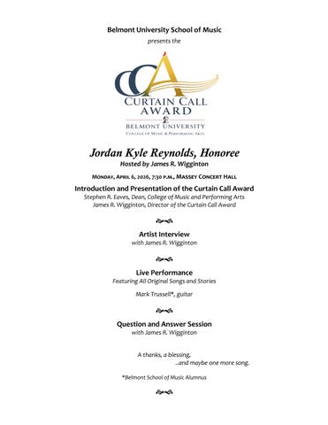 Curtain Call Reynolds 4.6.26