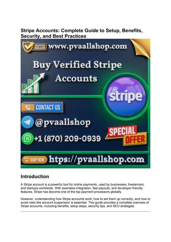 Best Rated Websites to Buy, Verified Stripe Accounts in 2026