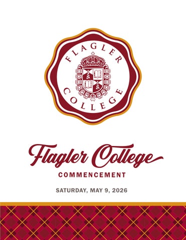 Flagler College Commencement Program 2026
