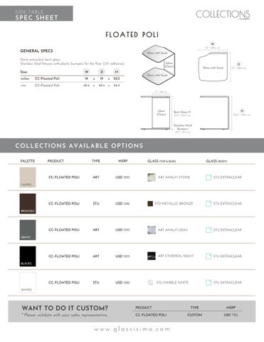 GLASSISIMO Catalog 家具目录 · COLLECTIONS by 第 19 页