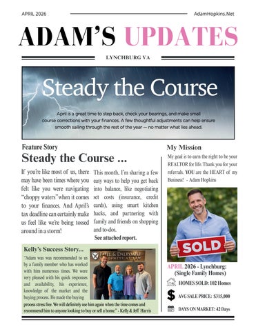 APRIL 2026 Newsletter All