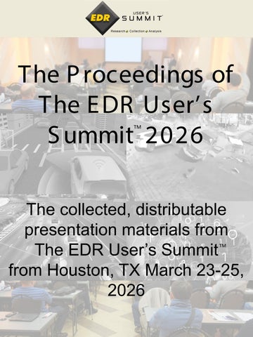 The 2026 EDR Summit presentations