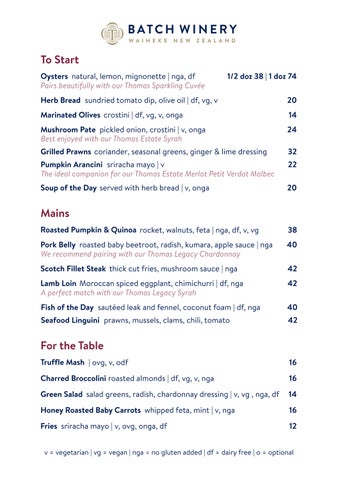 Batch Winery Restaurant Menu by batchwinery - Issuu