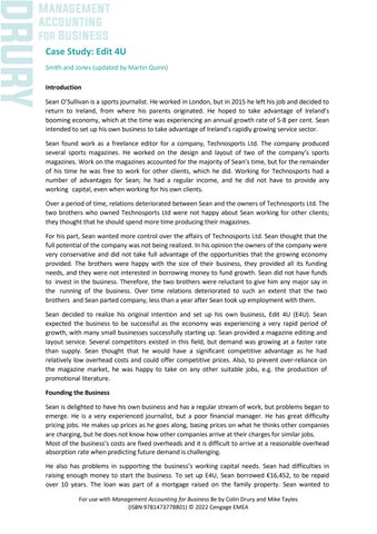 All Cases For Management Accounting for Business, 8th Edition Colin Drury, Mike Tayles