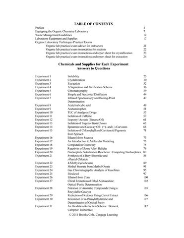 Solution Manual for A Small Scale Approach to Organic Laboratory Techniques, 3rd Edition