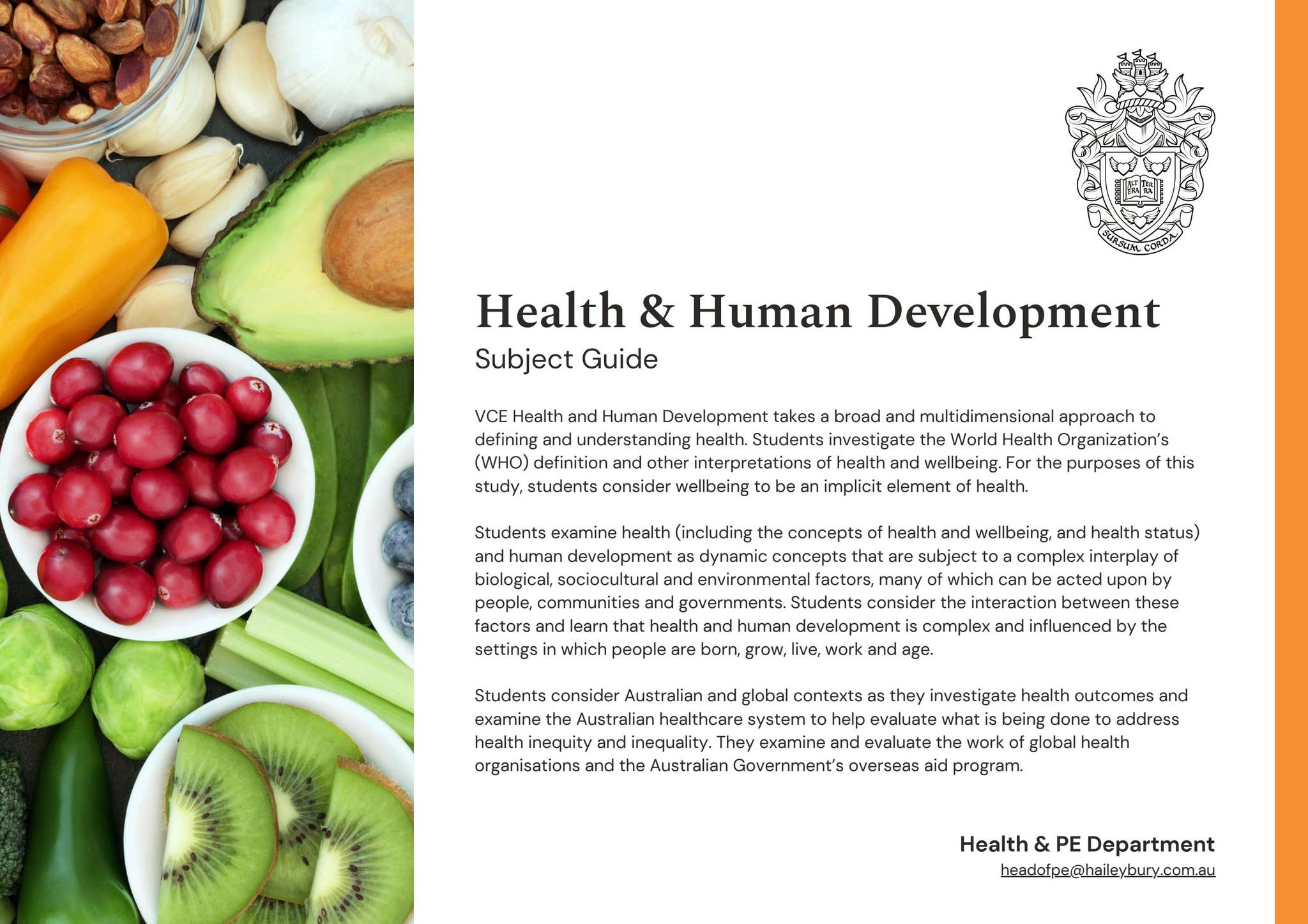 Health 4 Development Health and Human Development by Haileybury - Issuu