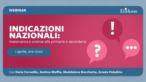 SLIDE | Webinar Indicazioni Nazionali: matematica e scienze alla primaria e secondaria