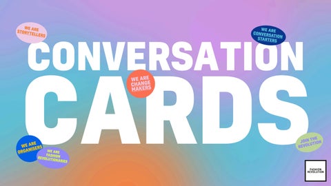 Fashion Revolution Conversation Cards