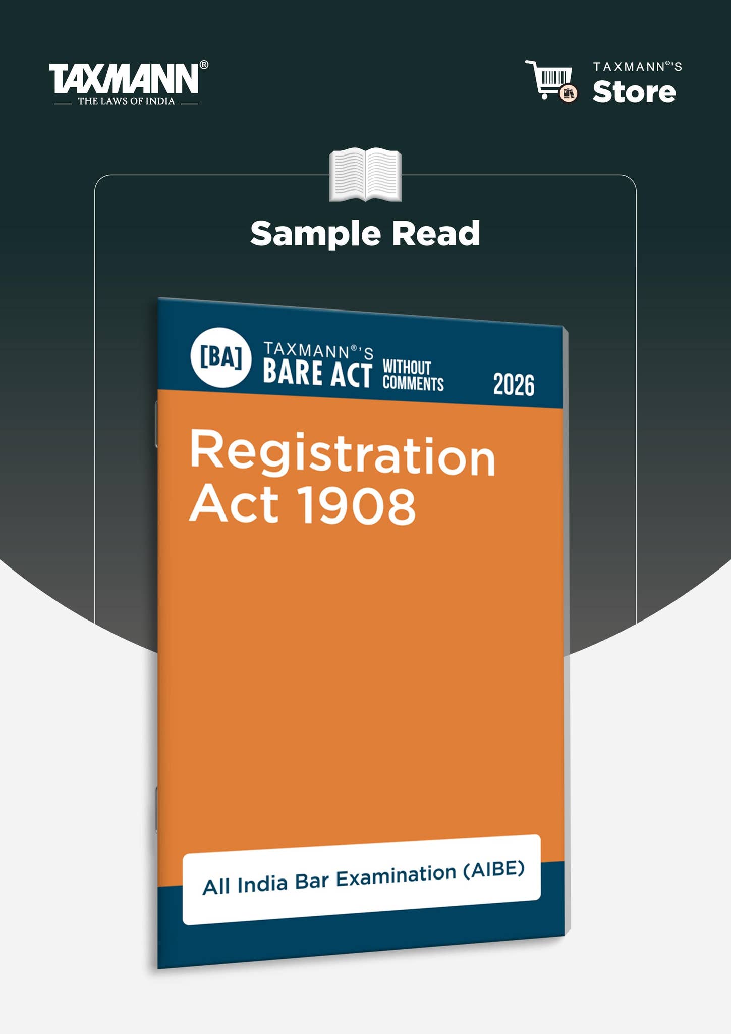 Taxmann's Registration Act 1908 – Bare Act without Comments | AIBE by ...