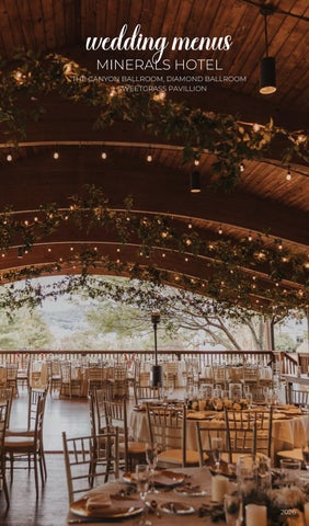 Minerals Hotel Wedding Menu