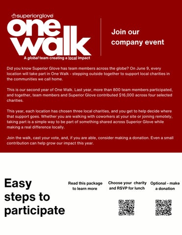 Superior Glove's One Walk 2026