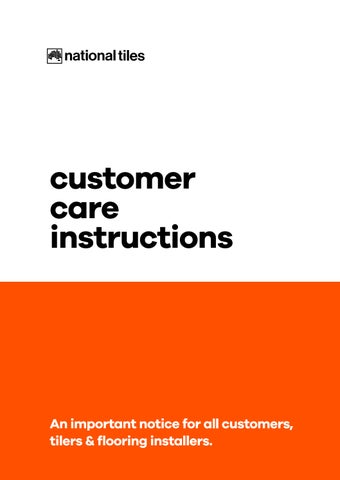 Customer Care Instructions