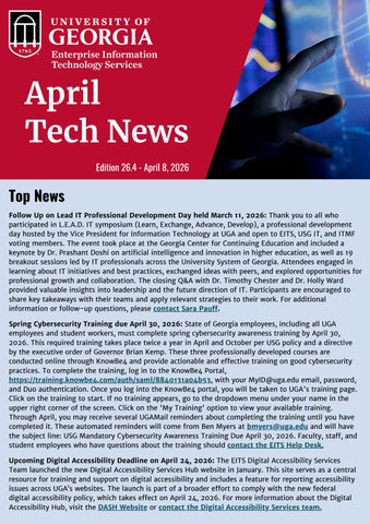 April 2026 Tech News