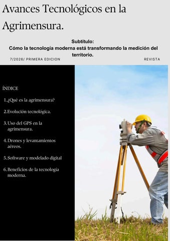 Revista sobre los avances tecnologicos en agrimensura