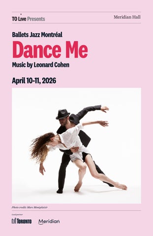 Dance Me - Music by Leonard Cohen Program
