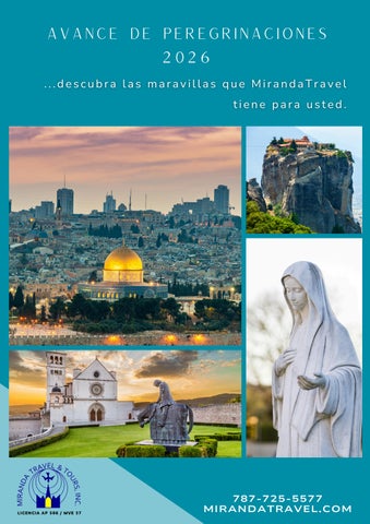 Miranda Travel Avance Peregrinaciones 2026