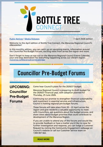 Bottle Tree Connect - April 2026