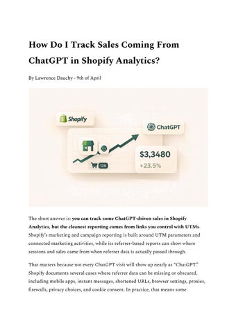 How Do I Track Sales Coming From ChatGPT in Shopify Analytics